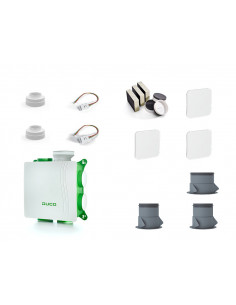 Kit VMC avec accessoires simple flux Kit DucoBox Silent FR HY DUCO 0000-4590 2