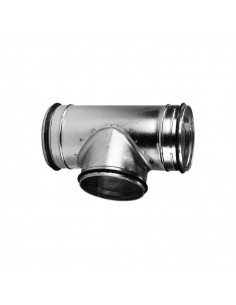 TE 90° GALVANISE A JOINTS VELODUCT DIAMETRE RACCORD RESEAUS 160-125 MM UNELVENT TEV 160-125-90 866683