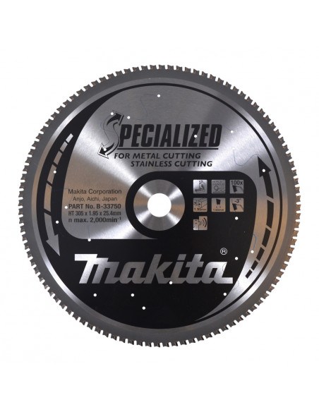 LAM TCT ST SIL 305/25/100 INOX MAKITA B-33750