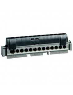 Bornier de répartition isolé IP2X phase 1 connexion 6mm² à 25mm² noir longueur 176mm LEGRAND 004856