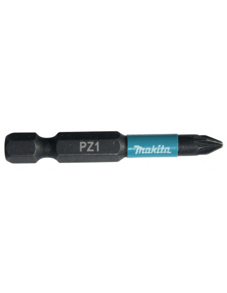 Embout Impact Black 50 mm POZIDRIV Hexa 1/4'' PZ1 50mm 2 Pièces MAKITA B-63747