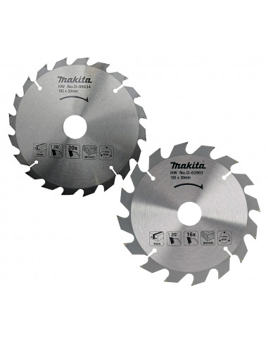 LAMES CARBURE BOIS PO 185X30MM 16/20D (2 PCS) MAKITA D-20052