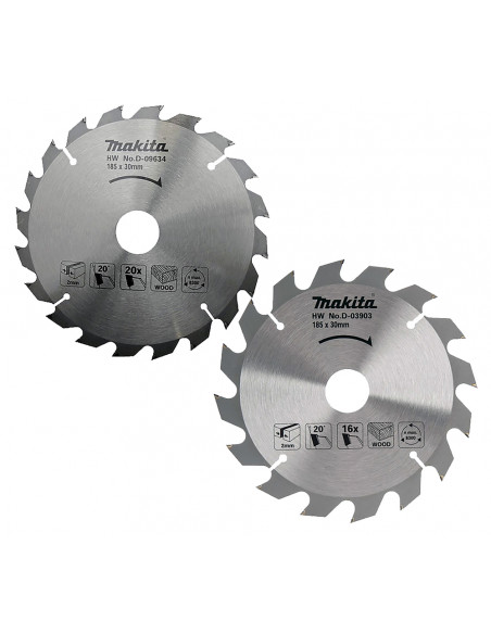 LAMES CARBURE BOIS PO 185X30MM 16/20D (2 PCS) MAKITA D-20052