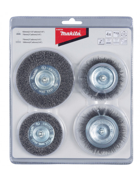 SET 4 BROSSES PERCEUSES MAKITA D-65729