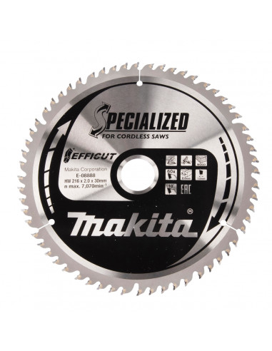 LAME CARBURE EFFICUT BOIS 216x30x60D MAKITA E-08888