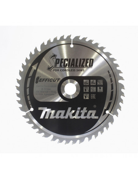 Lame de scie circulaire T.C.T Efficut 190 x 20 mm 45 dents MAKITA E-11184