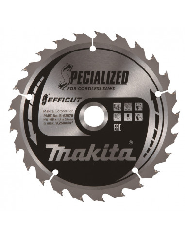 Lame Scie Circulaire Carbure EFFICUT D.270mmx30mm 24 Dents MAKITA E-12946