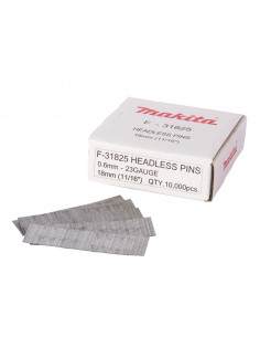 10000 clous Finettes 23 Ga 18 mm pour cloueurs pneumatiques et à batterie  MAKITA F-31825