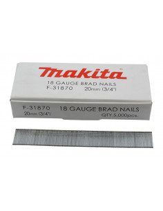 CLOUS BRADS 18GA 20MM (5000 PCS) MAKITA F-31870