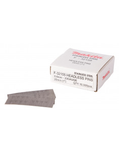 10 000 Finettes 23 Ga 25 mm galvanisés pour cloueurs pneumatiques et à batterie MAKITA F-32155