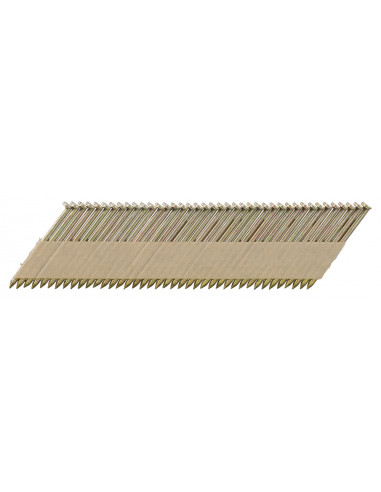 2000 Clous 34° tête D crantés galvanisés eN bandes collées pour cloueurs pneumatiques et à gaz 2,9X76mm MAKITA P-77110