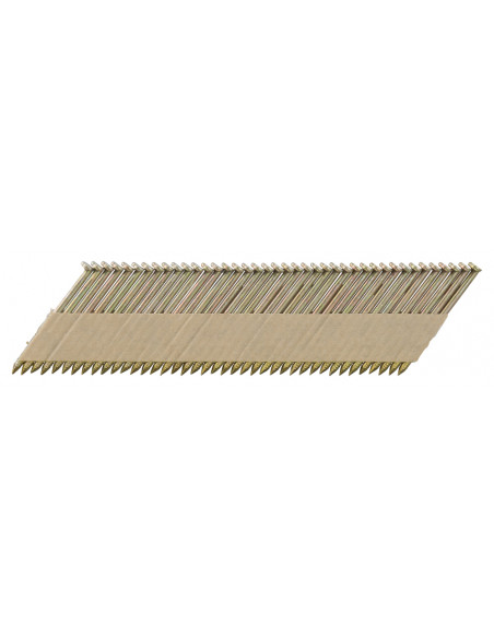 2000 Clous 34° tête D crantés galvanisés eN bandes collées pour cloueurs pneumatiques et à gaz 2,9X76mm MAKITA P-77110