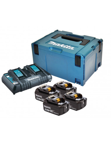 PACK 4xBL1840B 1xDC18RD MAKPAC MAKITA 197503-4