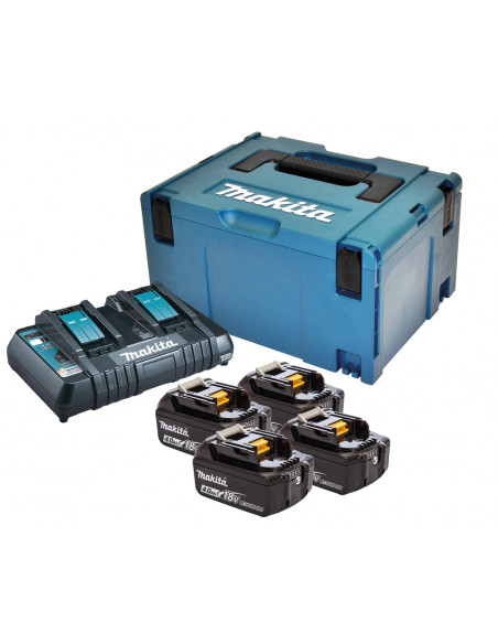 PACK 4xBL1840B 1xDC18RD MAKPAC MAKITA 197503-4