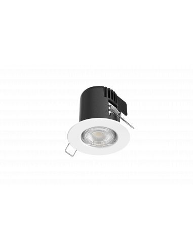Spot de plafond IP65 / RE2020 Dimmable Alimentation intégrée Collerette Blanche CCT SOLUM S0180590D