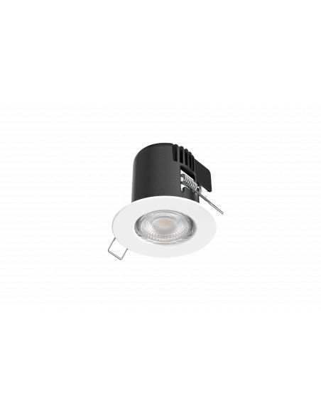 Spot de plafond IP65 / RE2020 Dimmable Alimentation intégrée Collerette Blanche CCT SOLUM S0180590D