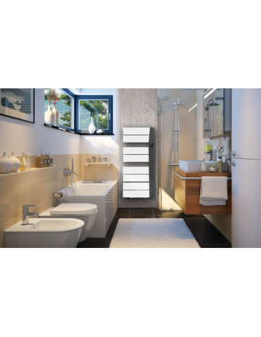 Balica sèche-serviettes avec soufflerie 1500W blanc et anthracite MULLER INTUITIV M109225