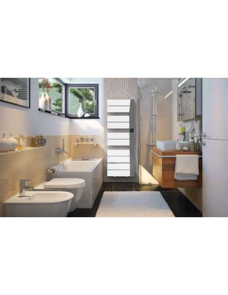 Balica sèche-serviettes avec soufflerie 1500W blanc et anthracite MULLER INTUITIV M109225