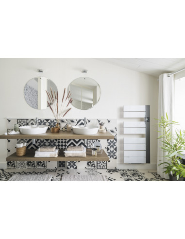 Balica sèche-serviettes avec soufflerie 1650W blanc et anthracite MULLER INTUITIV M109226