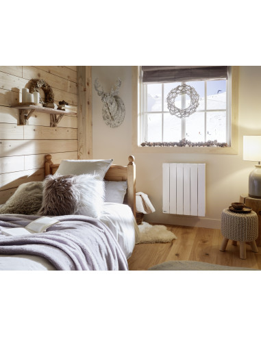 Axino radiiateur horizontal 750W blanc satiné MULLER INTUITIV M142112