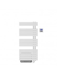Sèche-serviettes fluide osya - 500W+boost soufflerie - blanc - asym. droit MULLER INTUITIV NEK2555FDTP
