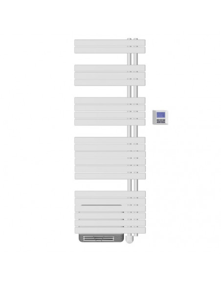 Sèche-serviettes fluide osya - 750W+boost soufflerie - blanc - asym. droit MULLER INTUITIV NEK2556FDTP