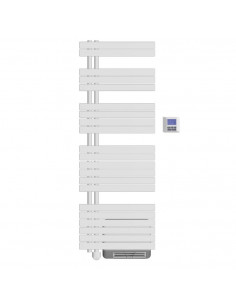 Sèche-serviettes fluide osya - 750W+boost soufflerie - blanc - asym. gauche MULLER INTUITIV NEK2556FGTP