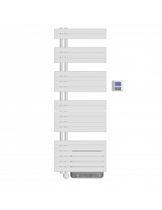 Sèche-serviettes fluide osya - 750W+boost soufflerie - blanc - asym. gauche MULLER INTUITIV NEK2556FGTP 2