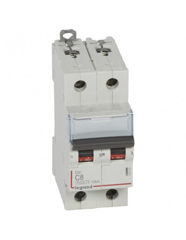DISJONCTEUR BIPOLAIRE DX3 C 8A 6000A/10KA LEGRAND 407781