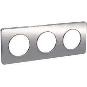 Plaque Odace touch matiére liseré alu entraxe 71mm