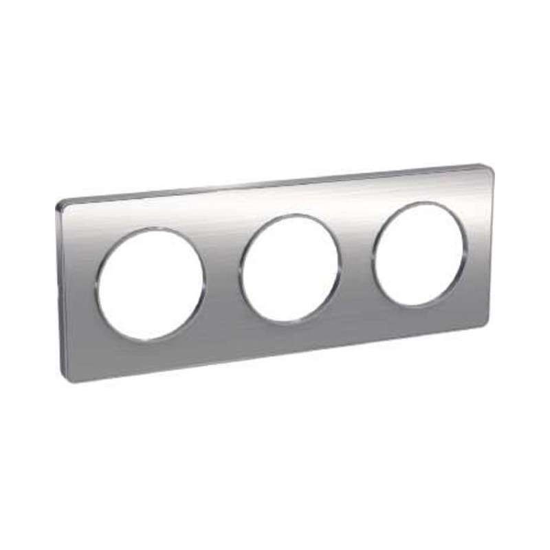 Plaque Odace touch matiére liseré alu entraxe 71mm