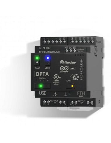 Opta Plus prog 8 entrées 4 sorties 1NO 10A Ethernet + RS485 445403 FINDER 8A0490248310