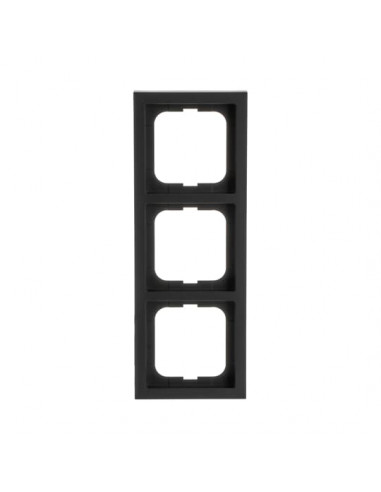 Futur Linear / Plaque de finition 3 postes Noir 2CKA001754A4421 ABB BJE28329