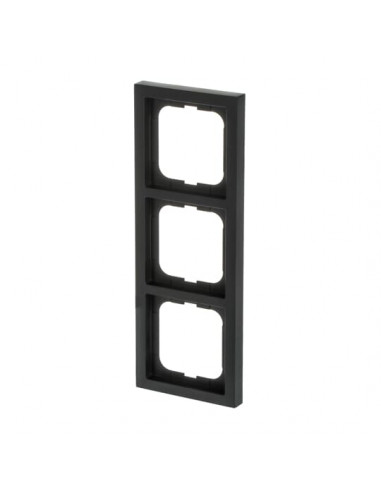 Futur Linear / Plaque de finition 3 postes Noir 2CKA001754A4421 ABB BJE28329