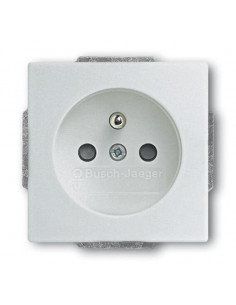 Futur Linear / Prise de courant 2P+T avec enjoliveur Aluminium 2CKA002017A0899 ABB BJE29644