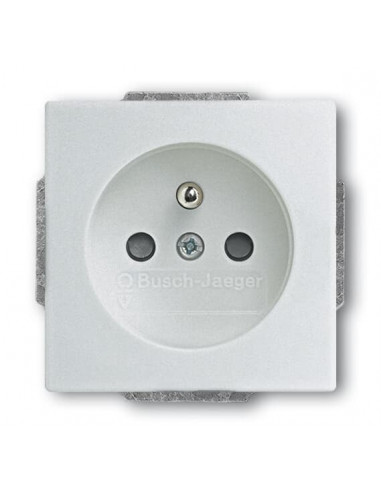 Futur Linear / Prise de courant 2P+T avec enjoliveur Aluminium 2CKA002017A0899 ABB BJE29644