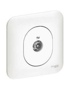 Prise tv simple à griffes avec plaque OVALIS SCHNEIDER S265405
