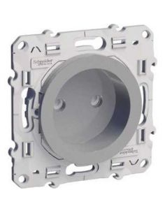 Prise de courant 2p aluminium fixation à vis connexion rapide ODACE SCHNEIDER S530033