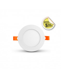 SLIMY II DOWNLIGHT DIAM 120MM 6W 3000K BLC 5ANS MIIDEX VISION-EL 100033