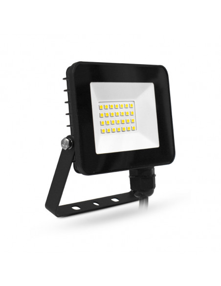 LUMOS SLIM II PROJECTEUR 20W 4000K PLAT NOIR IP65 MIIDEX VISION-EL 100064
