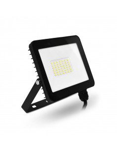 LUMOS SLIM II PROJECTEUR 30W 3000K PLAT NOIR IP65 MIIDEX VISION-EL 100067