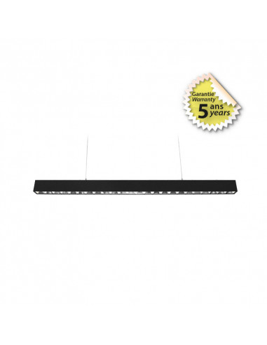 LINEAIRE LED 40W 1500MM 4000K NOIR UGR 19 5ANS MIIDEX VISION-EL 100156
