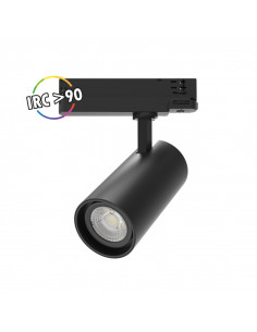 Spot LED COOL II sur Rail Noir 25W 3000K 2500 LM IRC90 avec adaptateur rail 3 allumages MIIDEX 100228