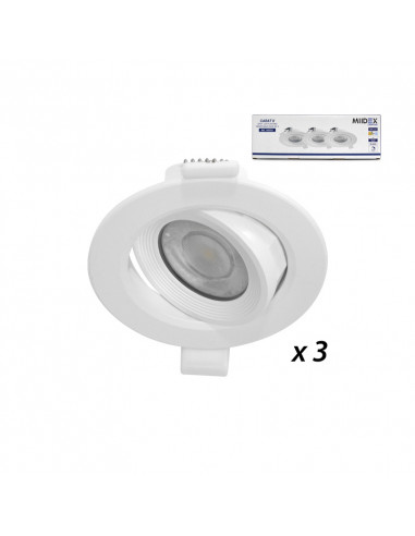 CARAT II SPOT DIAM 90MM BLC 5W 3000K DIM + CONNECT PACK DE 3MIIDEX VISION-EL100352