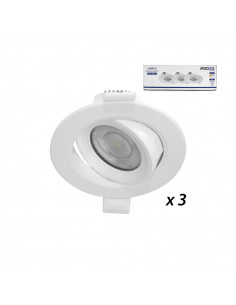 CARAT II SPOT DIAM 90MM BLC 5W 4000K DIM + CONNECT PACK DE 3MIIDEX VISION-EL100353 2