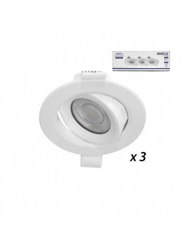 CARAT II SPOT DIAM 90MM BLC 5W 4000K DIM + CONNECT PACK DE 3MIIDEX VISION-EL100353