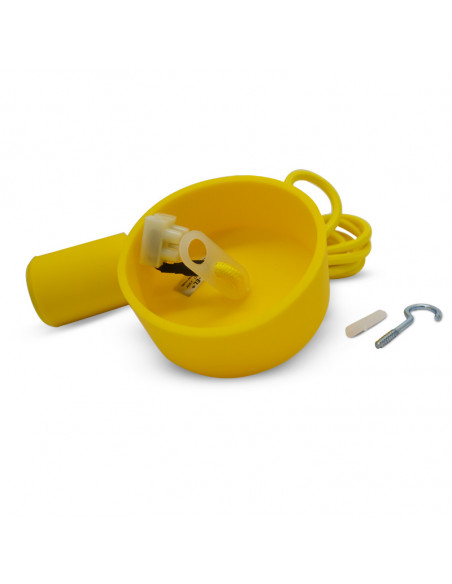 BUTTERFLY E27 DOUILLE SILICON + CABLE 2M JAUNE MIIDEX VISION-EL 5007