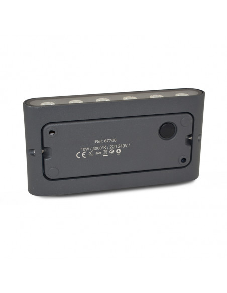 GRENACHE APPLIQUE RECT 10W 3000K GS ANT IP54 MIIDEX VISION-EL 67788