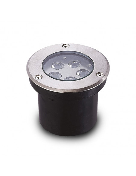 Spot LED Encastrable Sol Rond 5W 3000K Inox 316L ETNA 108mm IP67 MIIDEX 677923