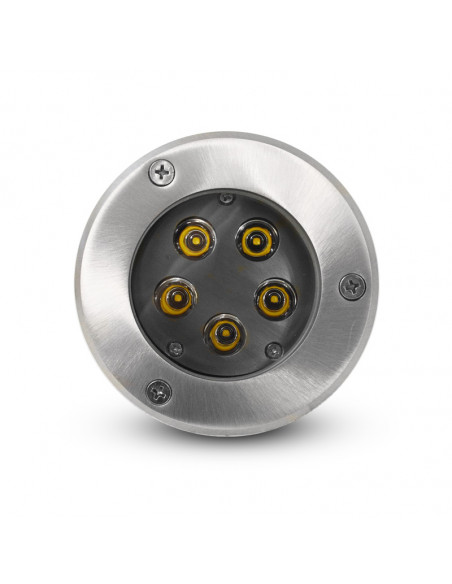Spot LED Encastrable Sol Rond 5W 3000K Inox 316L ETNA 108mm IP67 MIIDEX 677923